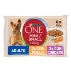 One Adult Mini Small Multipack Frango e Cordeiro com molho em saquetas para cães , , large image number null